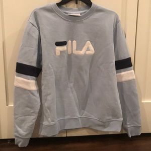 fila baby blue sweatshirt